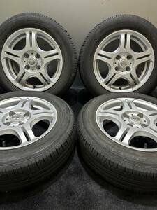 175/65R14 DUNLOP/ENASAVE EC203 16年製 日産 純正 14インチ 5.5J ＋40 100 4H 夏タイヤ 4本 ノート キューブ (南4-E761)