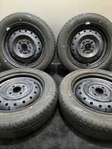 155/65R14 DUNLOP/ENASAVE EC300+ 20年製 スズキ スペーシア 純正 スチール 14インチ 4.5J ＋45 100 4H 夏タイヤ 4本 (南2-F501)_画像1