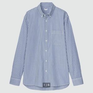 エクストラファインコットンブロードストライプシャツ ユニクロ UNIQLO 長袖