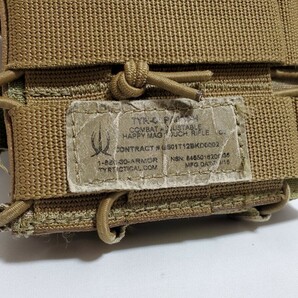 【実物】TYR tactical combat adjustable Happy Mag 5.56/7.62 Mag pouch multicum マガジンポーチ マルチカム M4 SCAR 放出品 官給品①の画像3