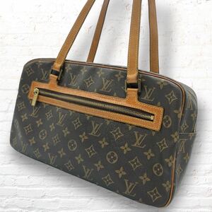 美品 ルイヴィトン Louis Vuitton シテ モノグラム ハンドバッグ ワンショルダー レディース ブラウン