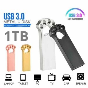 ピンク 1TB ミニUSB フラッシュドライブ　コンピューター用