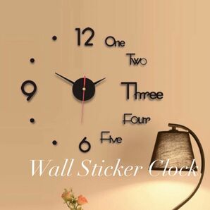 時計 ウォールステッカークロック diy時計 シンプル インテリア 北欧風 静音 新品