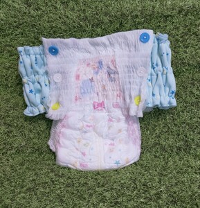  repetition possible to use ... disposable diapers enhancing Attachment pants blue star 
