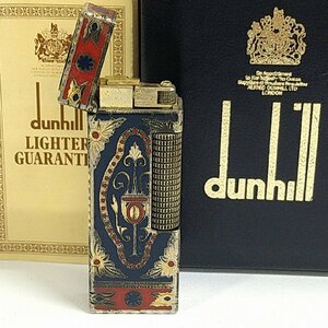 キングラム[09]dunhill ダンヒル ライター ローラー式ガスライター ロイキング ゴールド 箱付き 着火未確認 ジャンク 358