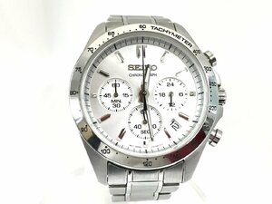 キングラム[31]SEIKO セイコー クロノグラフ クォーツ BT63-00D0 腕時計 時計 CHRONOGRAPH 稼動品 シルバー【送料無料】＠264