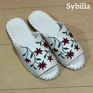 新品【Sybilla】フロレ　シビラ ベージュ　高級　スリッパ　S　サンダル