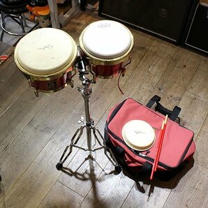 1円より LP (ラテン パーカッション) Aspire Bongo Santana Fiberglass Red Occasion サンタナ シグネチャー スタンドやスティックなど付属の画像1