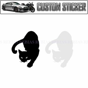 今なら送料0円 はんたー 猫 ステッカー 【ブラック】 にゃんこ cat hanter 戦う バトル 車 バイク 戦闘 ネコ