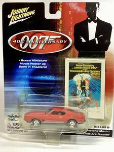 ジョニーライトニング　1／64 フォード　マスタング　マッハ1 　 「ダイヤモンドは永遠に」 007 ジェームス　ボンド　Johnny Lightning