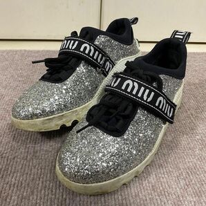 MIU MIU グリッター スニーカー キラキラ ラメ