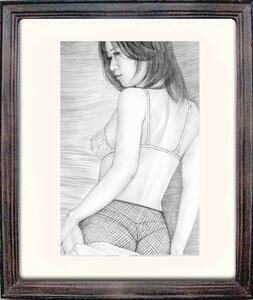 Art hand Auction Listed for 100 yen with no minimum drop! Print Goro Ishikawa Beauty painting Temptation Lingerie 41, artwork, painting, pencil drawing, charcoal drawing