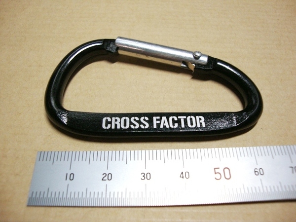 送料無料☆新品☆即決カラビナ ブラック 6.5cm 黒 CROSS FACTOR 釣り フィッシング アウトドア黒色black