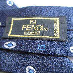 【C-679】FENDI ネクタイ 濃紺 美品 フェンディの画像4
