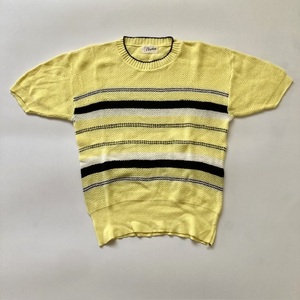 ビンテージ Playshirt ニット トップ 検：半袖ニット ケーブル サマー 40s 50s ロカビリー ホットロッド 