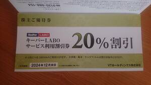 VTホールディングス　株主優待券　1冊　KeePer LABO割引券他