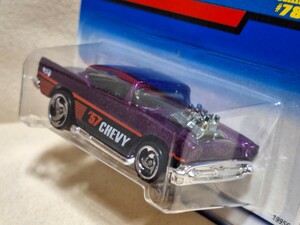 【ホットウィール】　57　CHEVY　57　シェビー　ベルエア　パープル HOT WHEELS