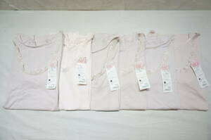 [2200A]6 point set! lady's inner wear 3 minute sleeve LL size cotton 100% tag attaching unused storage goods 