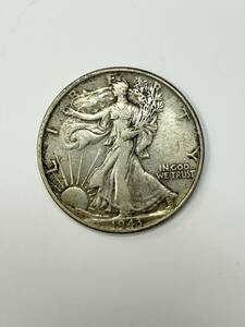 65694 リバティ コイン アメリカ ウォーキング ハーフダラー 総重量約12.45ｇ 比重10.37 銀貨 古銭 貨幣 硬貨