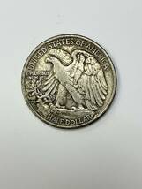 65694 リバティ コイン アメリカ ウォーキング ハーフダラー 総重量約12.45ｇ 比重10.37 銀貨 古銭 貨幣 硬貨_画像4