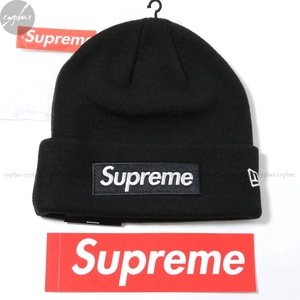 新品 23AW Supreme New Era Box Logo Beanie ブラック シュプリーム ニューエラ ボックス ロゴ ビーニー ニット 帽 キャップ ワッチ 黒