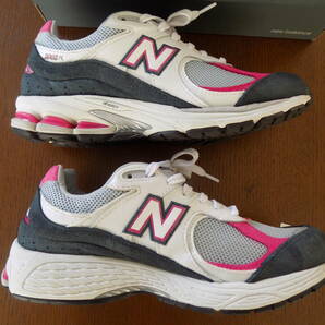 NEW BALANCE ニューバランス ML2002RH US9.5 27.5cm WIDTH D 白 ピンク 美中古の画像6