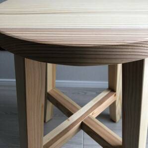 丸椅子・スツール・木製・おしゃれ・サイドテーブル・handmade・天然木・natural・2脚セットの画像6