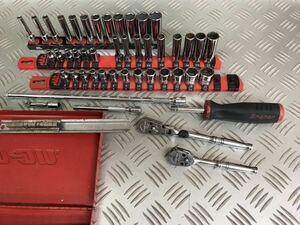 Snap-on MAC TOOL 1/4 ラチェット ソケット set USED! MM.inch.E. ex3.Dri. ソケットレンチ ラチェットレンチ 工具セット USED!!!