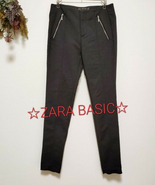 美品★ザラベーシック★ストレッチスキニーパンツ テーパード　黒 XS