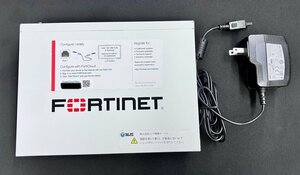 YM0075★通電・初期化済み★Fortinet/フォーティネット Fortigate-60E (FG-60E) ファイアウォール ACアダプタ付き