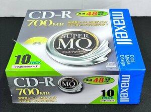 2YM0019★現状・未開封品★マクセル maxell データ用「CD-R Super MQ」CDR700S.1P10S 48倍速対応 700MB 10枚入り