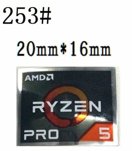 253# [AMD RYZEN PRO 5] emblem seal #20*16.# conditions attaching free shipping 