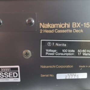 Nakamichi カセットデッキ BX-150 ジャンク品 中古の画像3