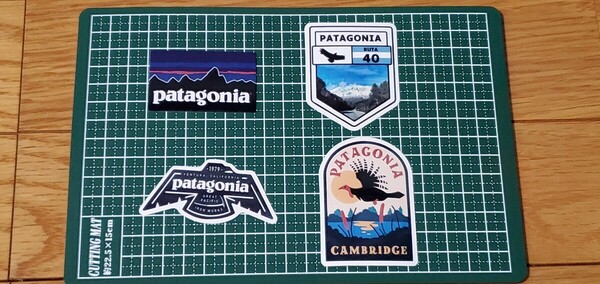 4枚 キャンプステッカー Patagonia パタゴニア 防水ステッカー シール 登山 キャンプ用品