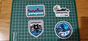 4枚 キャンプステッカー Patagonia パタゴニア 防水ステッカー シール 登山 キャンプ用品