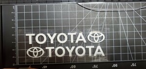 2枚 TOYOTA トヨタ カッティングステッカー シルバー ラメ エンブレム マーク