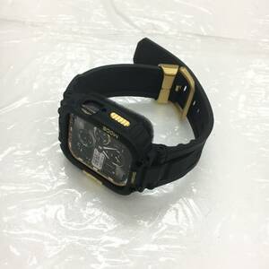 【1円オークション】 amBand コンパチブル Apple Watch バンド 45mm 44mm 42mm バンパーケース付き 頑丈なメンズTPUベルド TS01B001550