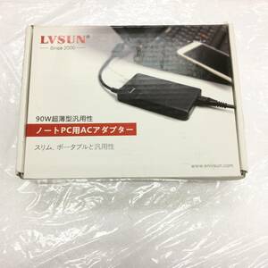 【1円オークション】 LVSUN 90W 充電器 汎用 電源 ACアダプター ノートPC用 ブラック USBポート TS01B001567