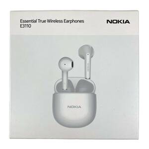 【1円オークション】ノキア Nokia ワイヤレスイヤホン E3110 Bluetooth 5.1 ハンズフリー通話 ENCノイズリダクション ホワイト ARM0101