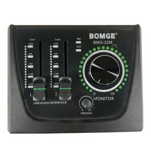 【1円オークション】BOMGE オーディオインターフェイス 2チャンネル ポッドキャスティング ストリーミング レコーディング ARM0112の画像2