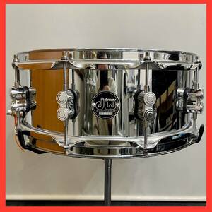 * 1 jpy ~ selling up dwti- Dub dragon STEEL SNARE steel snare drum 14×6.5 -inch *