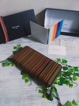 希少 超超美品 未使用 近い 同様 Paul Smith ポールスミス マルチカラー ラウンドファスナー 財布 長財布_画像3