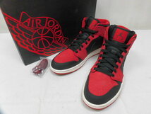 数回使用 NIKE ナイキ AIR JORDAN 1 MID エアジョーダン 1 ミッド 554724-005 スニーカー シューズ ブラック×レッド 黒×赤 27.5cm_画像1