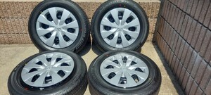 極美品　195/65　R15　15×6J　タイヤ　ホイールカバー付　スチールホイール　カローラツーリング　ブリジストン　BRIDGESTONE