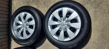 極美品　195/65　R15　15×6J　タイヤ　ホイールカバー付　スチールホイール　カローラツーリング　ブリジストン　BRIDGESTONE_画像2