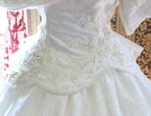 純白タケミブライダル高級ウエディングドレス9号11号13号15号M~3Lサイズ大きいサイズアンティークドレス舞台衣装_画像9