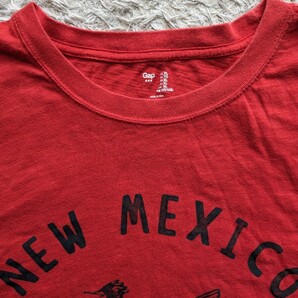 GAP ギャップ 半袖Tシャツ 赤 レッド カジュアルプリントデザイン NEW MEXICO 着心地のいい綿100% sizeXL 中古品の画像3