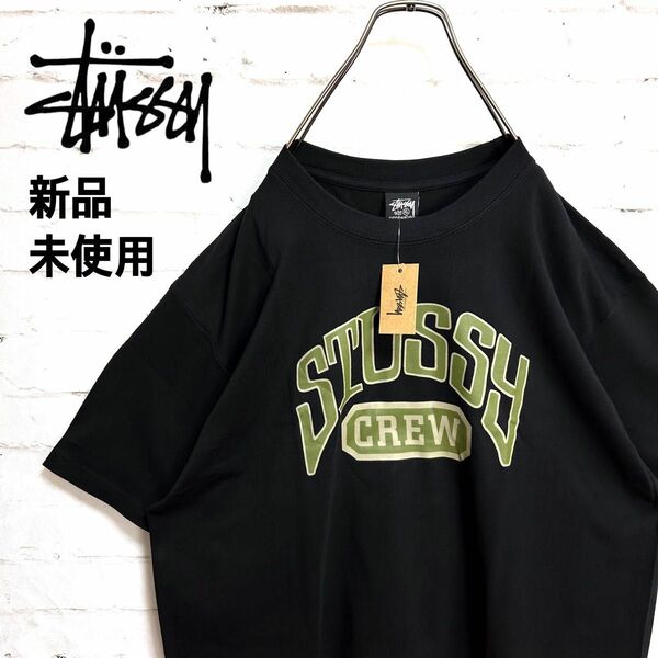 新品未使用!!超希少 STUSSY ブラック アーチロゴ センターロゴ ビッグサイズ Tシャツ XLサイズ