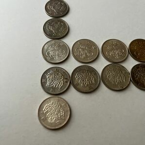 昭和30年10円 昭和32〜33年100円 昭和39年オリンピック100円ともう1種類 昭和41年100円 昭和レトロ硬貨コレクション品 まとめての画像9