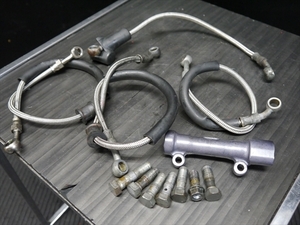 R61204 CB1100R CB1100RC SC08.. original mesh rom and rear (before and after) brake hose . original joint 3WEY divergence banjo bolt SET CB900F CB1100F